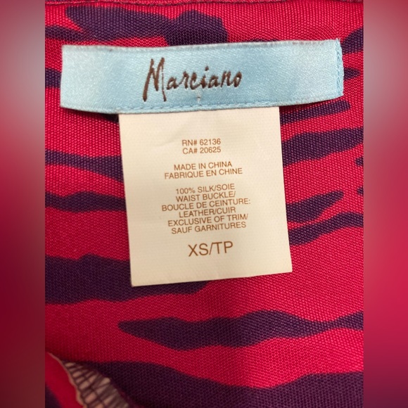 MARCIANO 100% Silk Animal Print Dress, Size XS - Picture 8 of 8